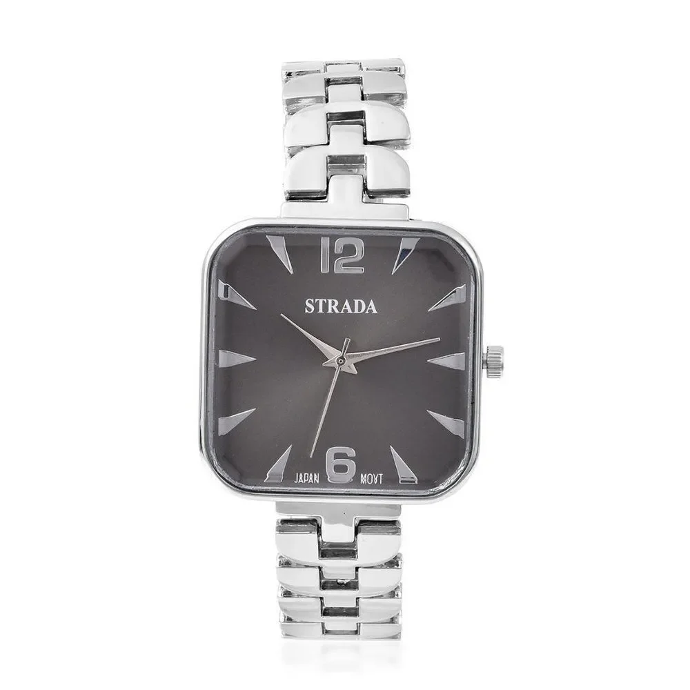 STRADA Watch in Silvertone and Stainless Steel Back